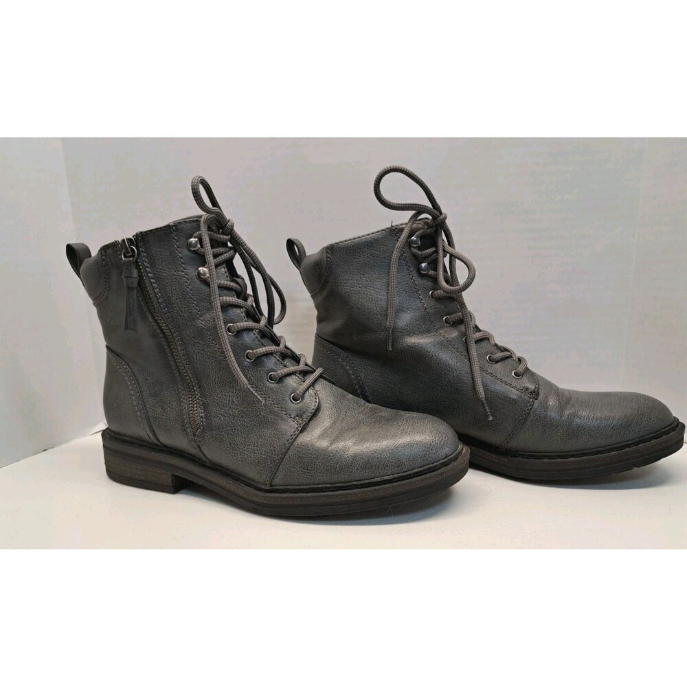 Baretraps Women's Amy Sue Gray Combat Boots 9.5M - Picture 2 of 7